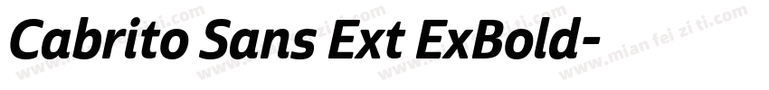 Cabrito Sans Ext ExBold字体转换